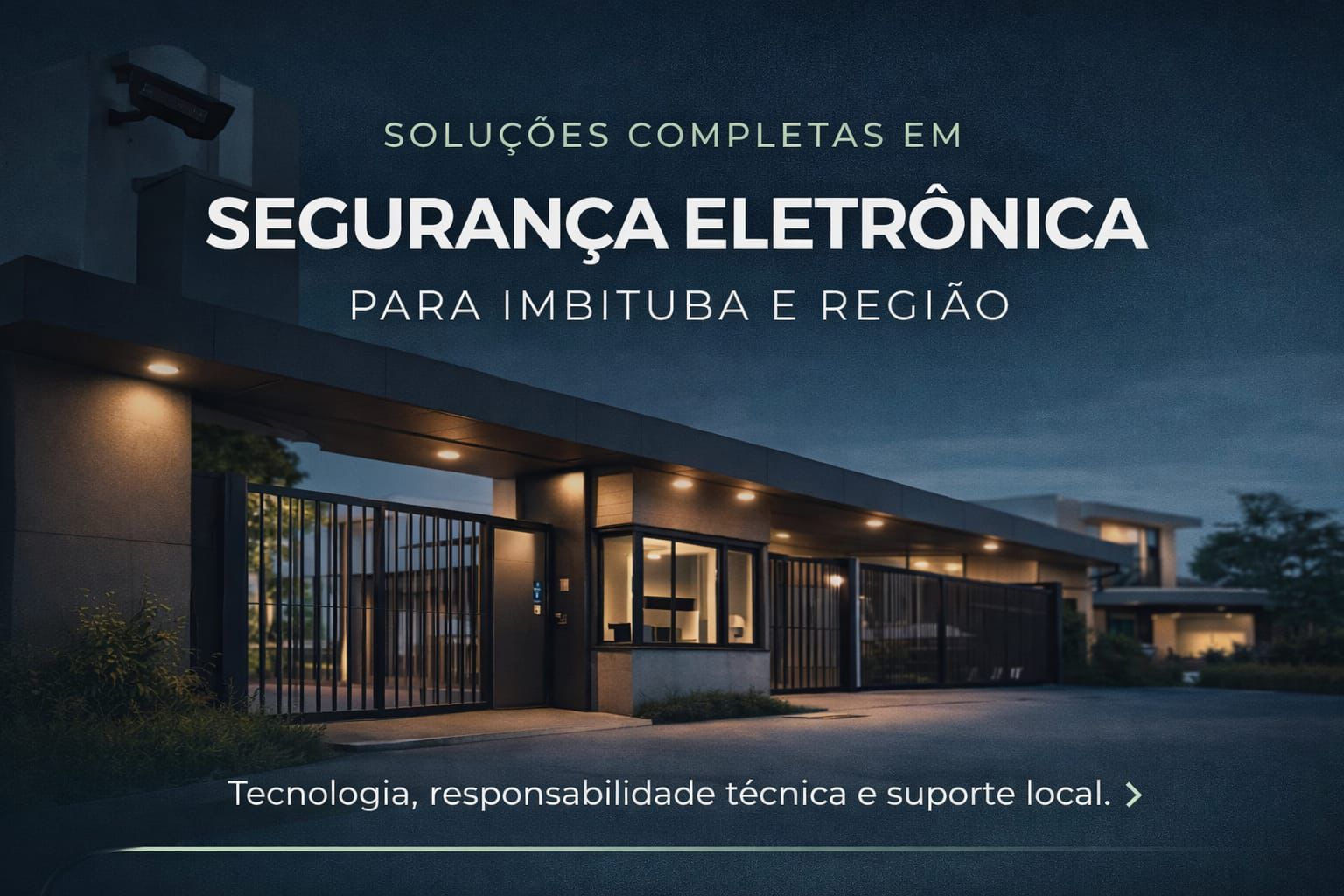 Instalação de segurança em residência moderna